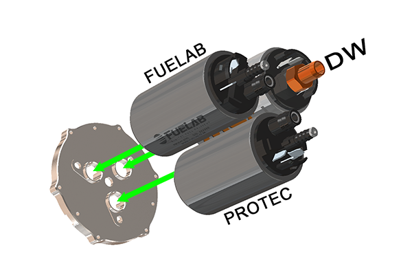 Radium Engineering 12mm Inlet Pump Triple Pump Base Vehicles & Parts Radium engineering