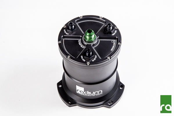 Radium High Volume Fuel Surge Tank Single 10An Center Pick-Up For External Pump Vehicles & Parts Radium engineering