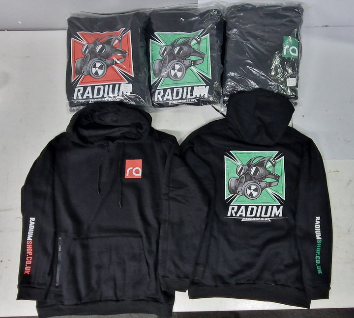 Radiumshop Iron Cross Hoodie Black Merchandise Radium engineering S Red