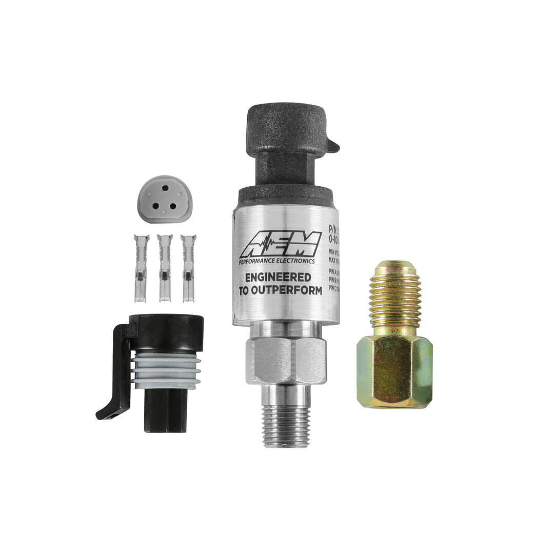 AEM 6.5 BAR MAP or 100 PSIG Stainless Steel Sensor Kit Motor Vehicle Parts AEM Electronics