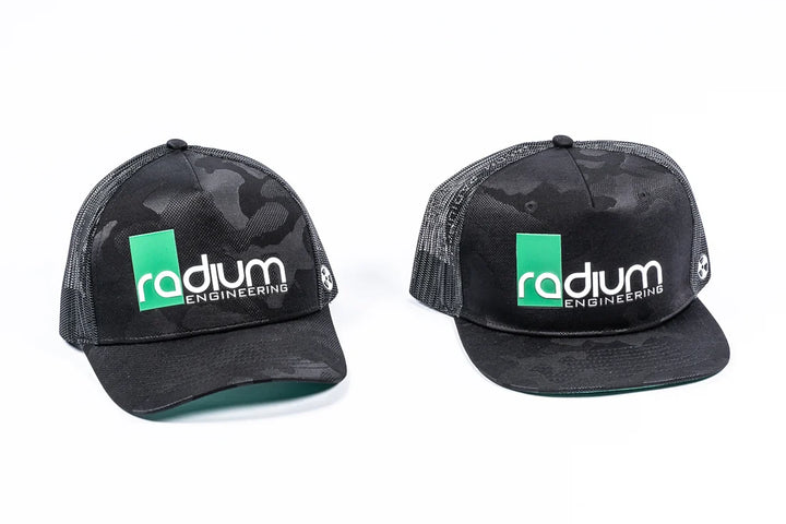 Radium Camo Snapback Hat, Curved Bill.