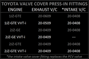 Radium 10An Male Press-Fit Toyota 1Jz Vvt-I Exhaust.